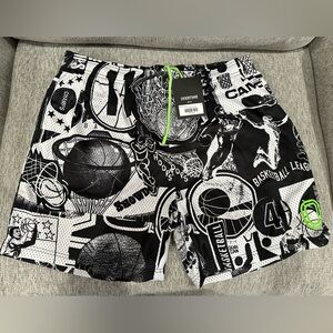 Black and White Athletic Shorts